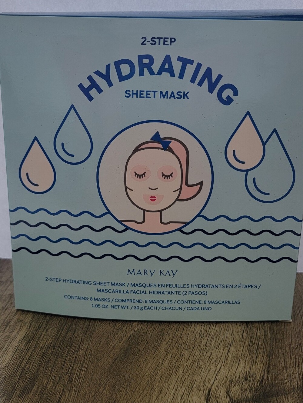 Mary Kay Hydrating Sheet Mask - Light Blue Packaging, 8 Masks In Package